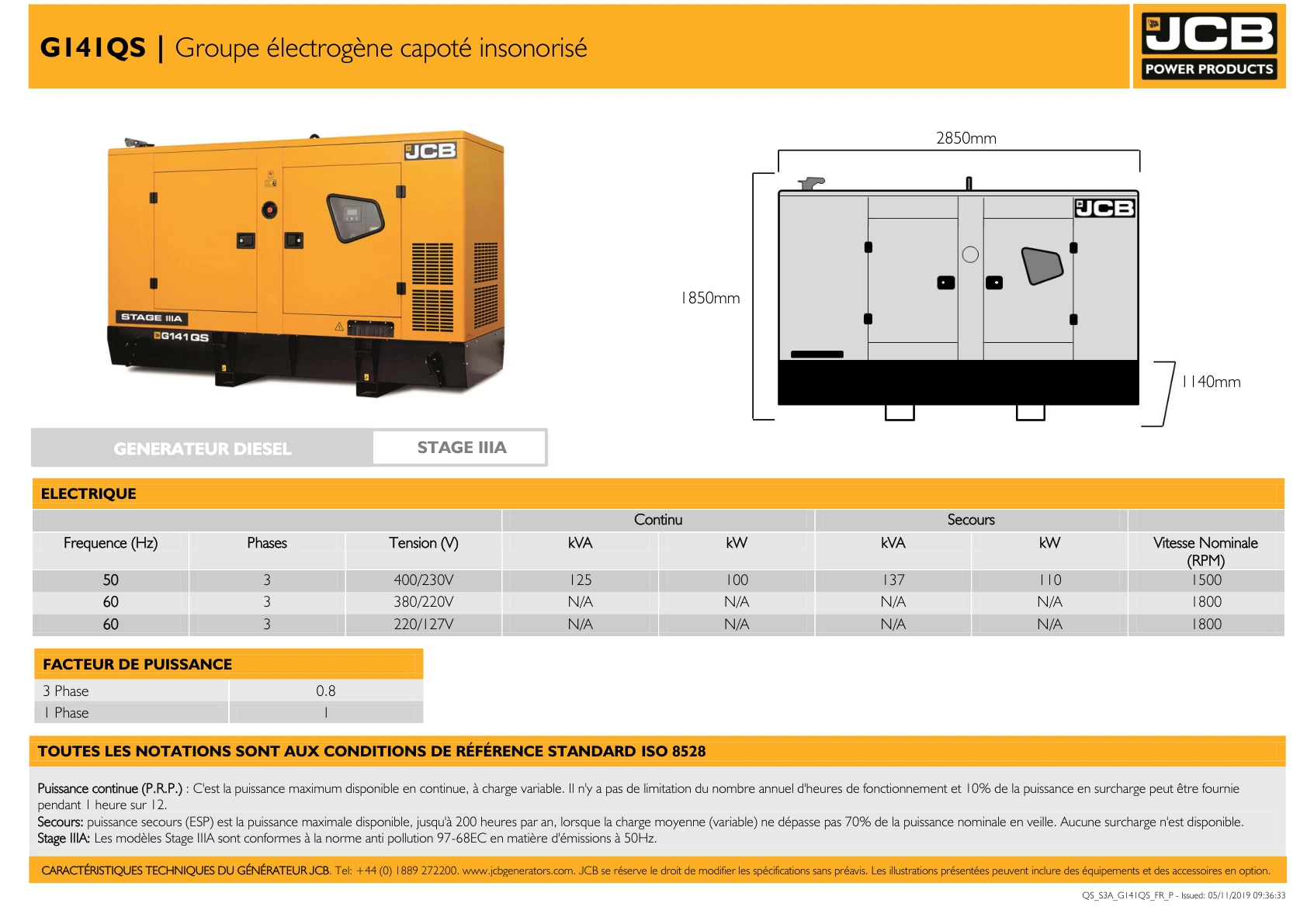 Diesel generator G141