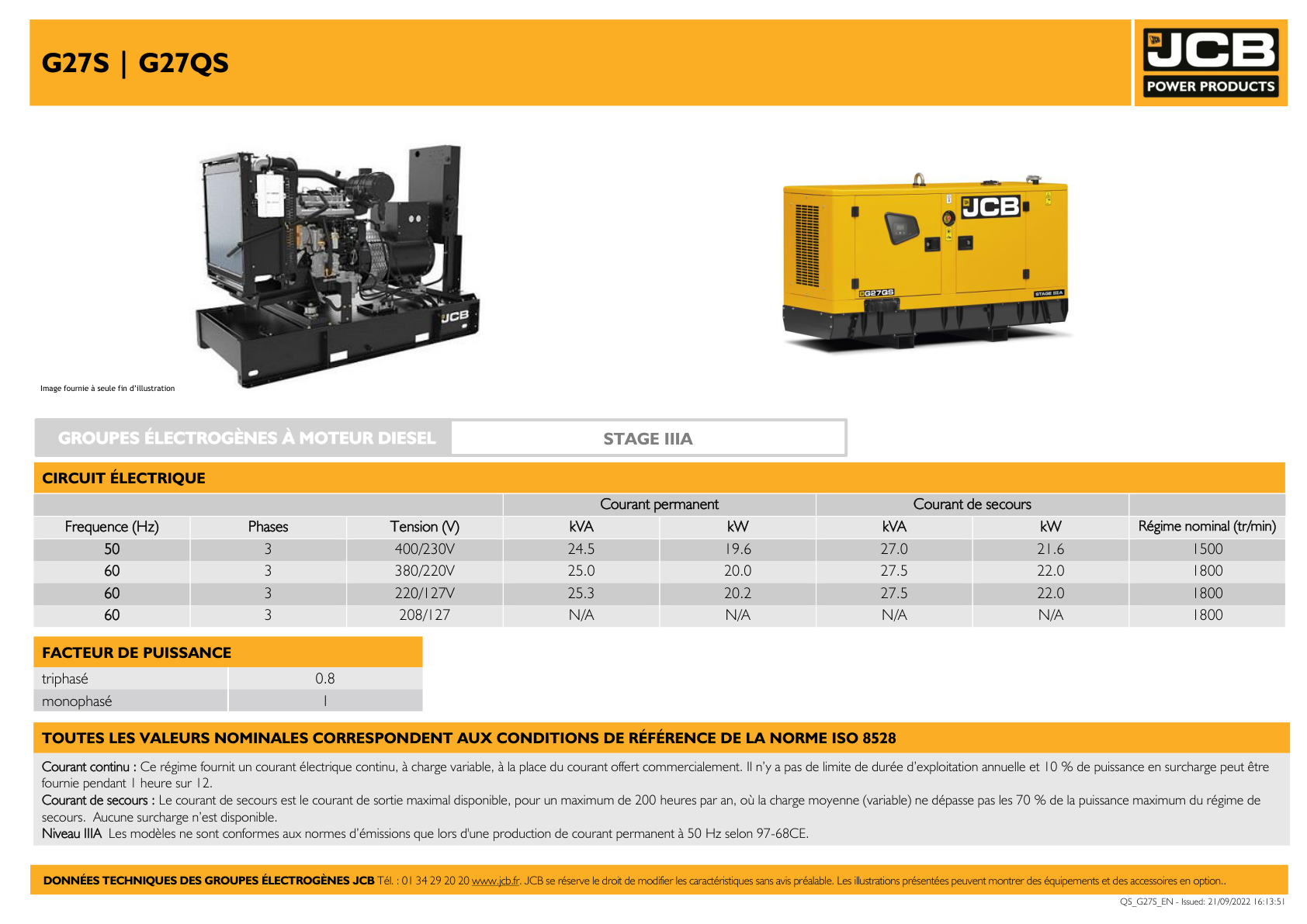 Groupe electrogene diesel G27