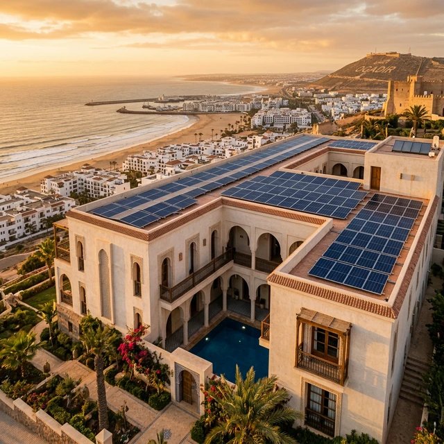 Hotel solar and backup architecture